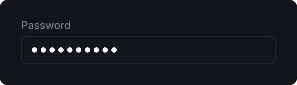 Masked password field